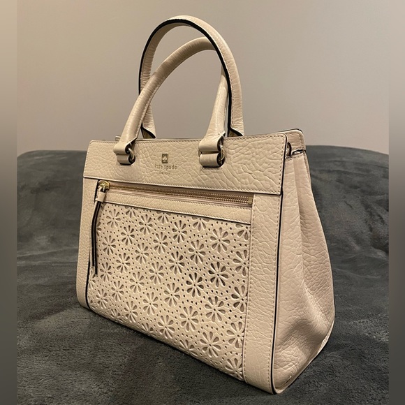Kate Spade Romy Perri Lane Leather Tote Wkru3192 Cremadevie 288 Vintage - Picture 2 of 7